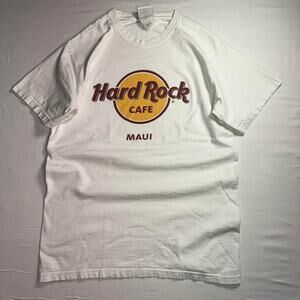 Hard Rock Cafe Classic white Logo Tee for Maui, Hawaii